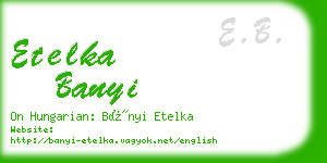 etelka banyi business card